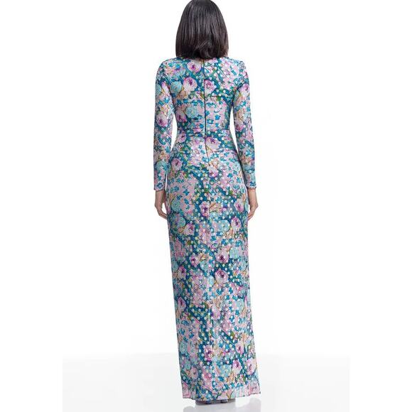 DRESS THE POPULATION Women's Romera Dress Size L in Capri Multi - Picture 3 of 13